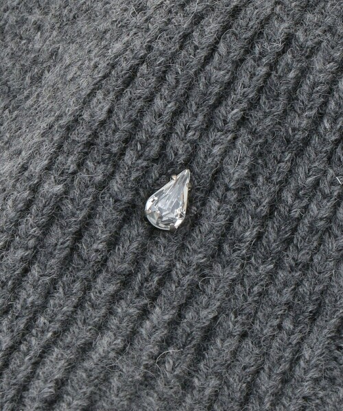 UNITED ARROWS（ユナイテッドアローズ）の「ドロップビジュー ニットキャップ（ニットキャップ/ビーニー・レディース・ブラック/グレー系・FREE）」の9枚目の写真