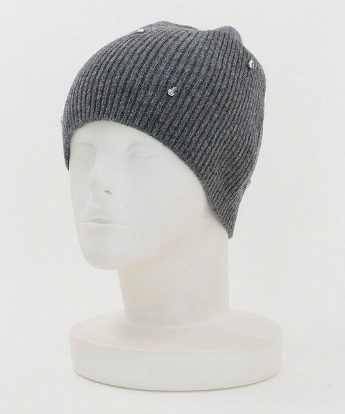 UNITED ARROWS（ユナイテッドアローズ）の「ドロップビジュー ニットキャップ（ニットキャップ/ビーニー・レディース・ブラック/グレー系・FREE）」の13枚目の写真