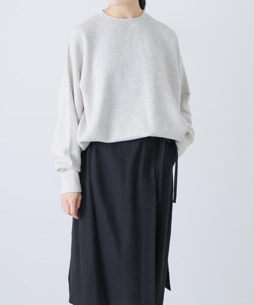 かぐれ（カグレ）の「コットンリヨセルスウェットプルオーバー（スウェット・レディース・ライトグレー/チャコールグレー/ネイビー・FREE）」の4枚目の写真