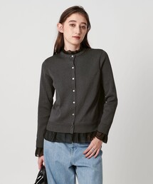 美品 ユナイテッドアローズ ノーカラー ジャーディガン カーディガン L グレー UNITED ARROWS|ユナイテッドアローズのカーディガン/ボレロ