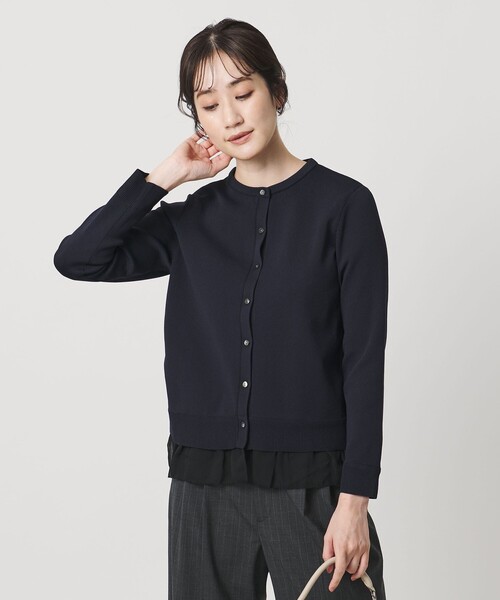 UNITED ARROWS(ユナイテッドアローズ)の「4WAY シフォン カーディガン ‐ウォッシャブル‐(カーディガン/ボレロ・レディース・ブラック/ダークグレー/ネイビー・FREE)」の5枚目の写真