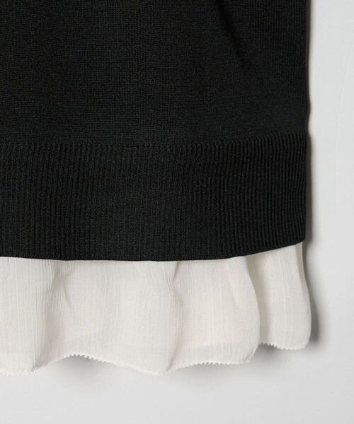 UNITED ARROWS(ユナイテッドアローズ)の「4WAY シフォン カーディガン ‐ウォッシャブル‐(カーディガン/ボレロ・レディース・ブラック/ダークグレー/ネイビー・FREE)」の20枚目の写真