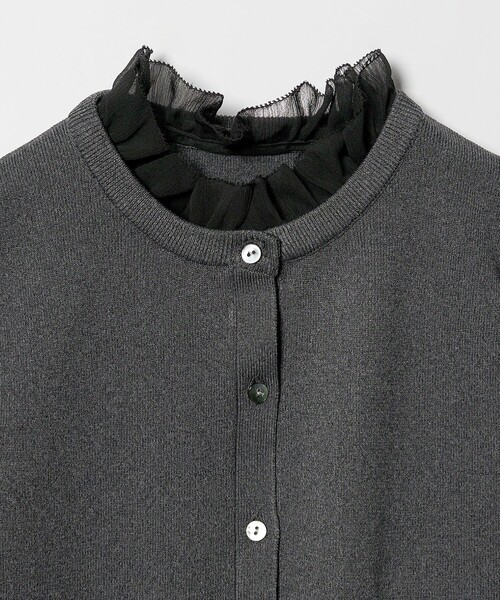 ユナイテッドアローズ　4way シフォン　カーディガン　ウォッシャブル　グレー 4WAY シフォン カーディガン ‐ウォッシャブル‐（カーディガン/ボレロ