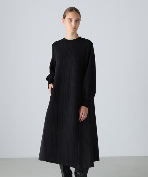 ADORE(アドーア)の「◆ジャガードジャージーワンピース(ワンピース・レディース・ブラック/ホワイト・38)」の5枚目の写真
