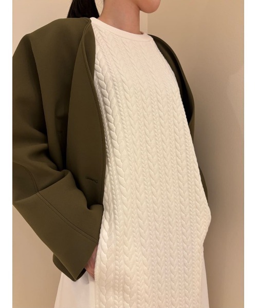 ADORE(アドーア)の「◆ジャガードジャージーワンピース(ワンピース・レディース・ブラック/ホワイト・38)」の12枚目の写真