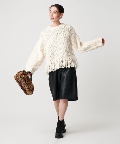 セール】【別注】＜IRONING＞フリンジ ニットプルオーバー（ニット