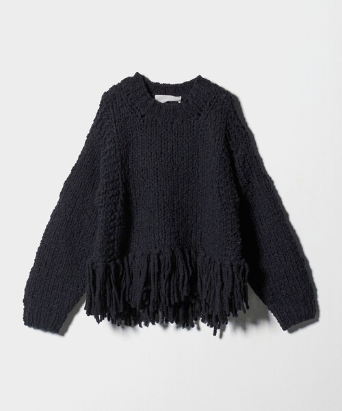 セール】【別注】＜IRONING＞フリンジ ニットプルオーバー（ニット