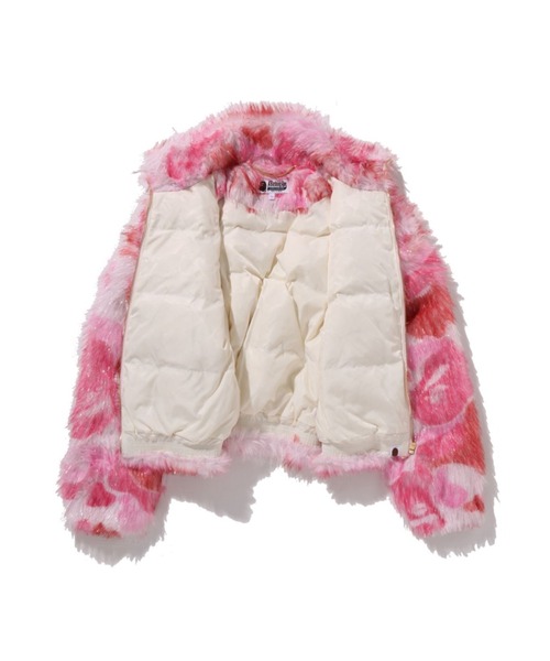 ABC CAMO ONE POINT METALLIC LONG FUR JACQUARD DOWN JACKET（ダウン