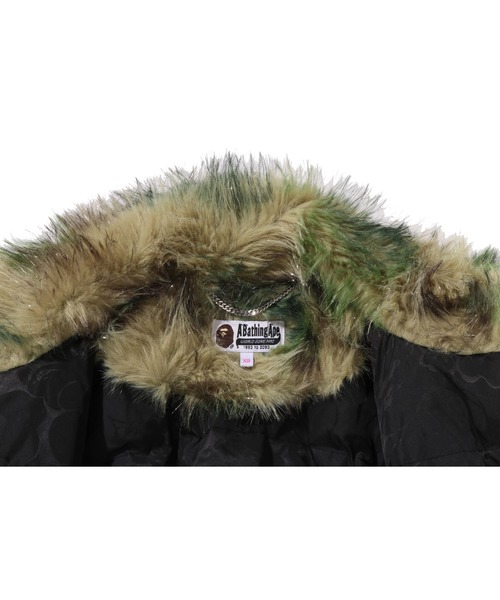 ABC CAMO ONE POINT METALLIC LONG FUR JACQUARD DOWN JACKET（ダウン