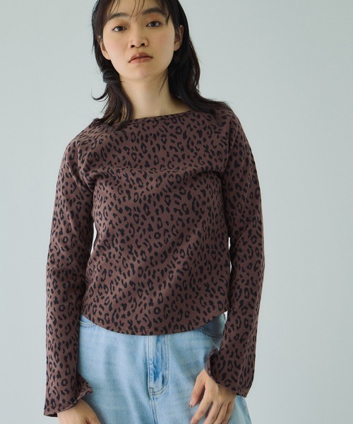 VICKY（ビッキー）の「アニマルソウガラボートネックプルオーバー≪手洗い可能≫（Tシャツ/カットソー・レディース・ブラック系その他/グレー系その他/ブラウン系その他/ベージュ系その他・M）」の19枚目の写真