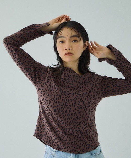 VICKY（ビッキー）の「アニマルソウガラボートネックプルオーバー≪手洗い可能≫（Tシャツ/カットソー・レディース・ブラック系その他/グレー系その他/ブラウン系その他/ベージュ系その他・M）」の22枚目の写真