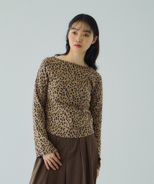 VICKY（ビッキー）の「アニマルソウガラボートネックプルオーバー≪手洗い可能≫（Tシャツ/カットソー・レディース・ブラック系その他/グレー系その他/ブラウン系その他/ベージュ系その他・M）」の14枚目の写真