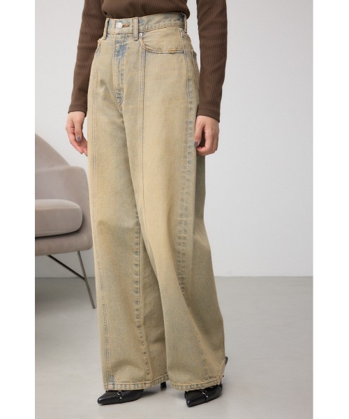 AZUL by moussy（アズールバイマウジー）の「AZUL DENIM ヴィンテージワイドデニム（デニムパンツ・レディース・ライトブルー・SMALL/MEDIUM）」の8枚目の写真