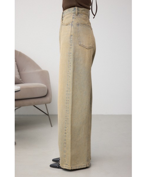 AZUL by moussy（アズールバイマウジー）の「AZUL DENIM ヴィンテージワイドデニム（デニムパンツ・レディース・ライトブルー・SMALL/MEDIUM）」の2枚目の写真