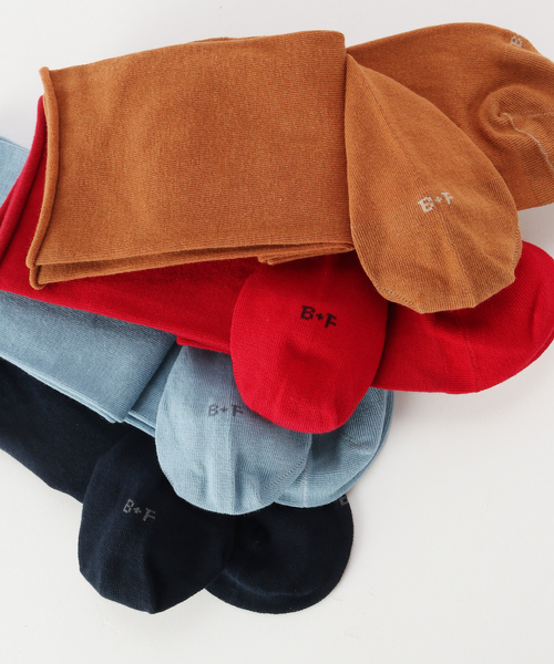 IENA（イエナ）の「BLEU FORET/ブルーフォレ COTTON SOCKS 靴下 6594（ソックス/靴下・レディース・オレンジ/ブルー系その他/ネイビー/レッド・FREE）」の11枚目の写真