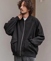 mj11205-ルーズシルエットボンバーブルゾン