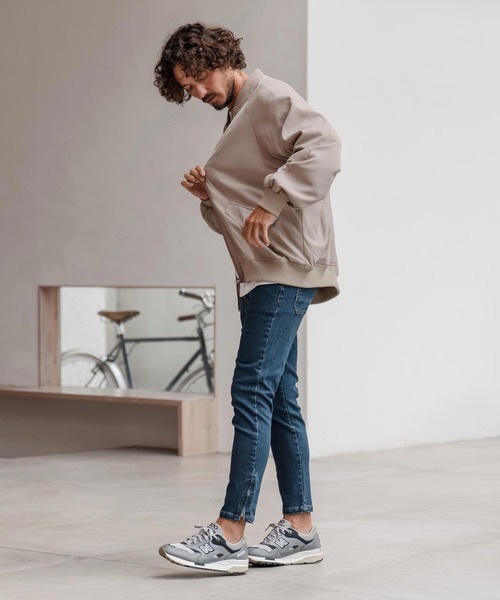 CAMBIO（カンビオ）の「mj11205-ルーズシルエットボンバーブルゾン（ブルゾン・メンズ・グレイッシュベージュ/オリーブ/ブラック・M/L/XL）」の9枚目の写真