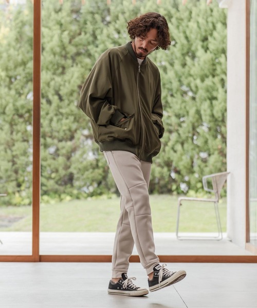 CAMBIO（カンビオ）の「mj11205-ルーズシルエットボンバーブルゾン（ブルゾン・メンズ・グレイッシュベージュ/オリーブ/ブラック・M/L/XL）」の16枚目の写真