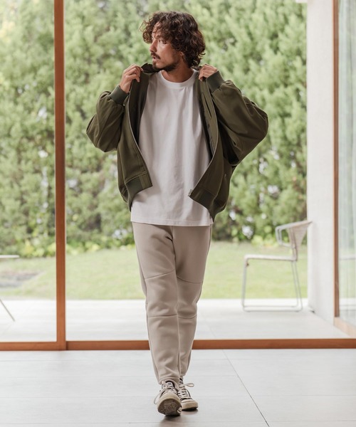 CAMBIO（カンビオ）の「mj11205-ルーズシルエットボンバーブルゾン（ブルゾン・メンズ・グレイッシュベージュ/オリーブ/ブラック・M/L/XL）」の15枚目の写真