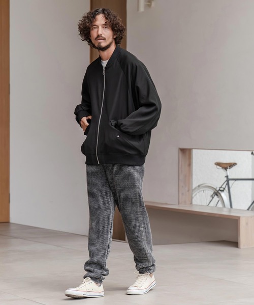 CAMBIO（カンビオ）の「mj11205-ルーズシルエットボンバーブルゾン（ブルゾン・メンズ・グレイッシュベージュ/オリーブ/ブラック・M/L/XL）」の20枚目の写真