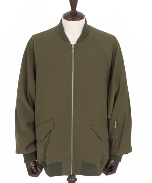 CAMBIO（カンビオ）の「mj11205-ルーズシルエットボンバーブルゾン（ブルゾン・メンズ・グレイッシュベージュ/オリーブ/ブラック・M/L/XL）」の21枚目の写真