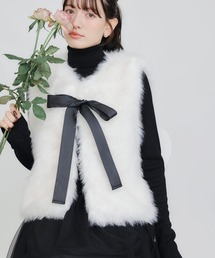 PICCIN PERLA（ピッチンペルラ）の「フェイクファーベスト（ショート）（ベスト）」
