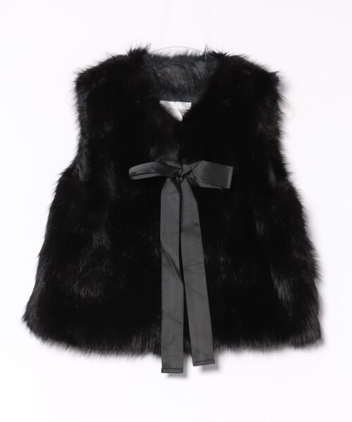 PICCIN PERLA(ピッチンペルラ)の「フェイクファーベスト(ショート)(ベスト・レディース・ブラック/オフホワイト・M)」の20枚目の写真