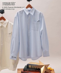 GLOBAL WORK | PEANUTS/ストライプ刺繍シャツ/591296(シャツ/ブラウス)