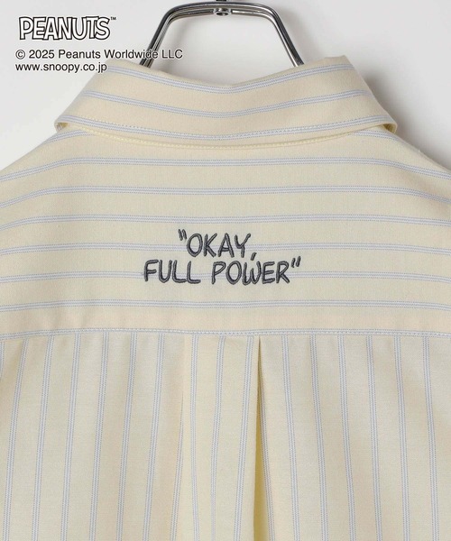 つぶつぶぴーなっつ PEANUTS/ストライプ刺繍シャツ/591296（シャツ/ブラウス