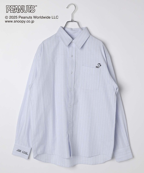 PEANUTS/ストライプ刺繍シャツ/591296（シャツ/ブラウス