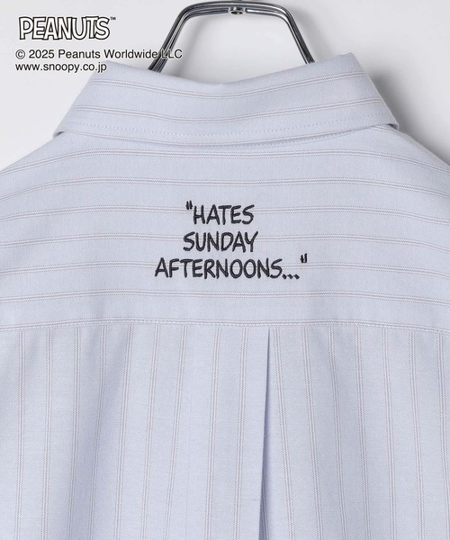 PEANUTS/ストライプ刺繍シャツ/591296（シャツ/ブラウス