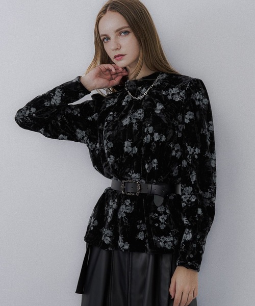 セール】2WAYベロアガラブラウス(HARE)（シャツ/ブラウス）｜HARE