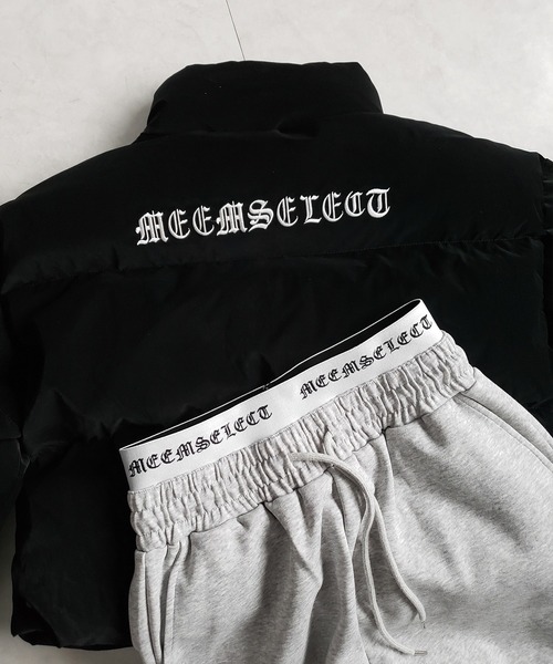 me+em select（ミームセレクト）の「【 ２color 】ウエストグランジロゴスウェットワイドパンツ ／ waist grunge logo sweat wide pants（スウェットパンツ・レディース・グレー/ブラック・FREE）」の8枚目の写真
