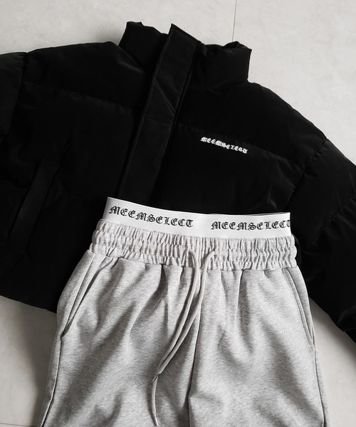 me+em select（ミームセレクト）の「【 ２color 】ウエストグランジロゴスウェットワイドパンツ ／ waist grunge logo sweat wide pants（スウェットパンツ・レディース・グレー/ブラック・FREE）」の7枚目の写真