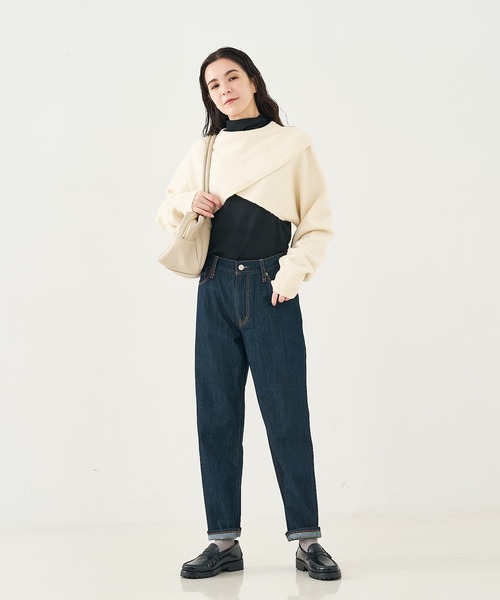 collex（コレックス）の「2WAYショートニットプルオーバー（ニット/セーター・レディース・ブラウン/アイボリー/ブラック・フリー）」の12枚目の写真