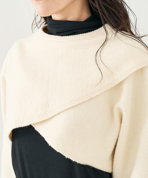 collex（コレックス）の「2WAYショートニットプルオーバー（ニット/セーター・レディース・ブラウン/アイボリー/ブラック・フリー）」の18枚目の写真