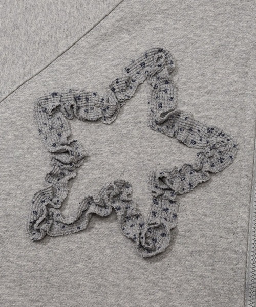 【Uglyshadow】FLOWER STAR HOODED ZIPUP / 【アグリーシャドウ】フラワースターフードジップアップパーカー