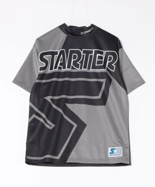 STARTER（スターター）の「【RES】【STARTER GOLF】スターターゴルフ FIELDSENSOR(R)吸水速乾 STARTERビックロゴ モックネック半袖カットソー SG-123001（Tシャツ/カットソー・メンズ・ブラック/イエロー/サックスブルー・L/M）」の2枚目の写真