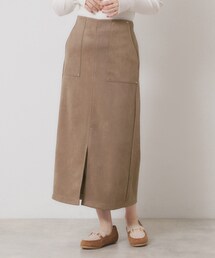 ITS'DEMO | 【マシンウォッシャブル／ウエストゴム】カットスエードスカート(スカート)