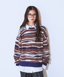 JEANASIS | 7Gランダムボーダープルオーバー/617270(ニット/セーター)