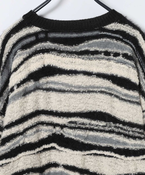 JEANASIS(ジーナシス)の「7Gランダムボーダープルオーバー/617270(ニット/セーター・レディース・レッド系その他/ネイビー系/ブラック系その他・FREE)」の9枚目の写真