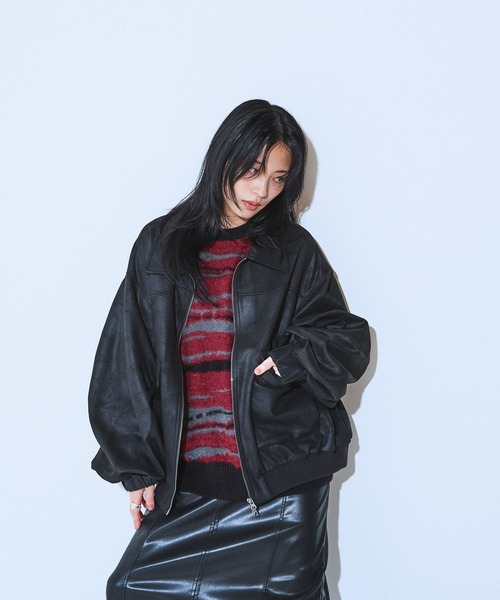 JEANASIS(ジーナシス)の「7Gランダムボーダープルオーバー/617270(ニット/セーター・レディース・レッド系その他/ネイビー系/ブラック系その他・FREE)」の22枚目の写真