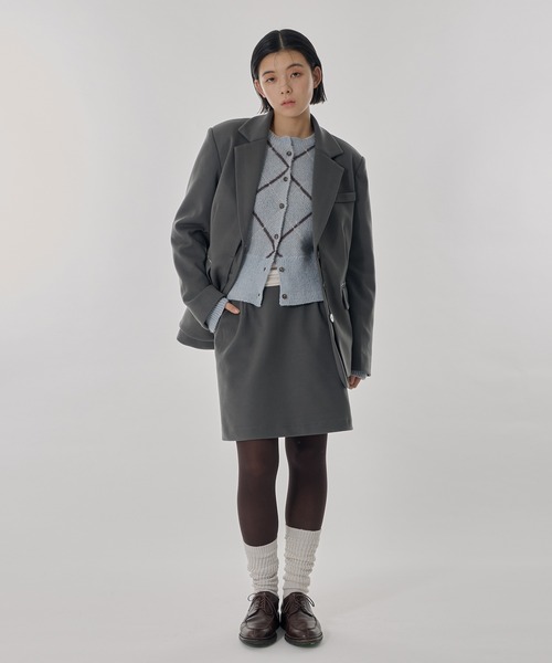 Perushu（ペルーシュ）の「ショートアーガイルクルーネック