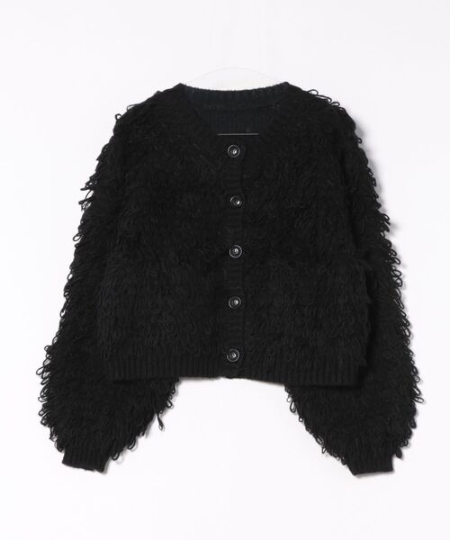 STYLEBLOCK(スタイルブロック)の「ループフリンジニットカーディガン(カーディガン/ボレロ・レディース・ブラック/モカ/ライトグレー/アイボリー・FREE)」の7枚目の写真