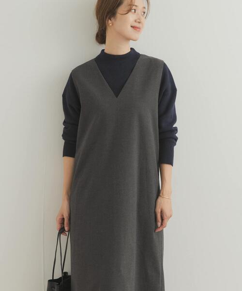 セール】『UR TECH』ストレートラインジャンパースカート（ワンピース