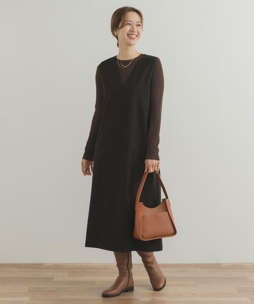 セール】『UR TECH』ストレートラインジャンパースカート（ワンピース