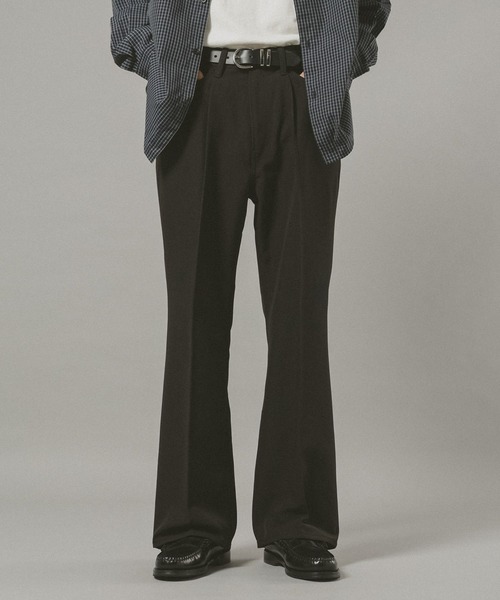 RAGEBLUE(レイジブルー)の「センタープレス/フレアスラックス(スラックス・メンズ・ブラウン/ベージュ/ブラック・MEDIUM/LARGE)」の2枚目の写真