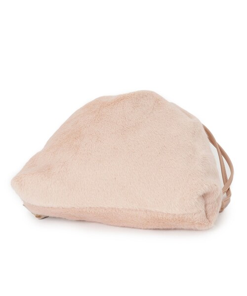 couture brooch（クチュールブローチ）の「ベロアリボンフェイクファートートバッグ（トートバッグ・レディース・ブラック/アイボリー/ベビーピンク・00）」の9枚目の写真