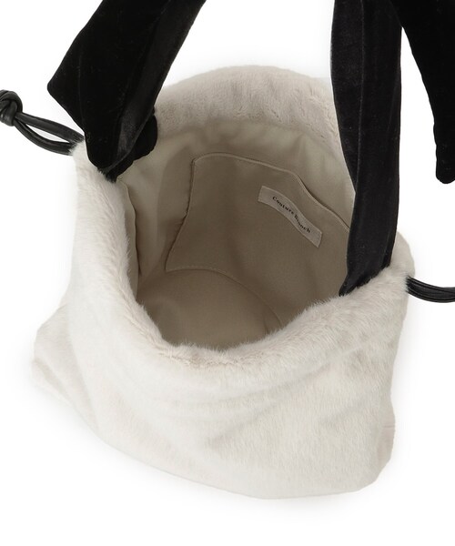 couture brooch（クチュールブローチ）の「ベロアリボンフェイクファートートバッグ（トートバッグ・レディース・ブラック/アイボリー/ベビーピンク・00）」の11枚目の写真