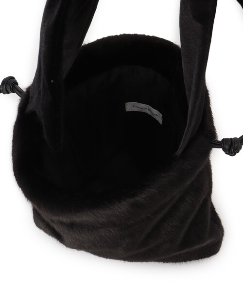 couture brooch（クチュールブローチ）の「ベロアリボンフェイクファートートバッグ（トートバッグ・レディース・ブラック/アイボリー/ベビーピンク・00）」の12枚目の写真